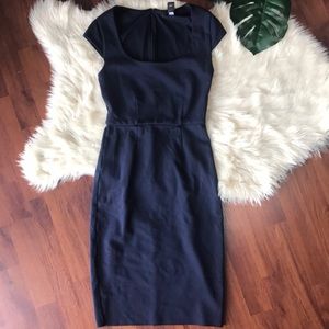 Navy fitted dress